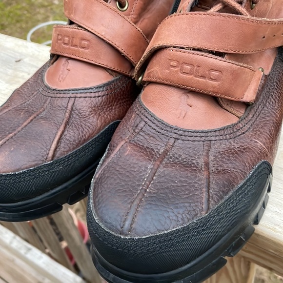 Polo Ralph Lauren Brown Hi Leather Boots Size 12D - Picture 12 of 15